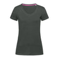 T-shirt Stretch-t V-neck Women grigio / XS - personalizzabile con logo