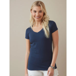 T-shirt Stretch-t V-neck Women - personalizzabile con logo