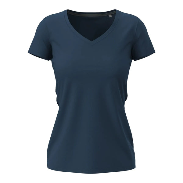 T-shirt Stretch-t V-neck Women navy blue / XS - personalizzabile con logo