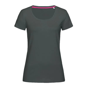 T-shirt Stretch-t Women grigio / S - personalizzabile con logo