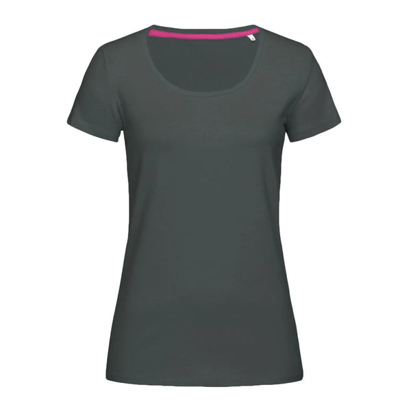 T-shirt Stretch-t Women grigio / S - personalizzabile con logo