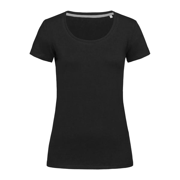 T-shirt Stretch-t Women nero / S - personalizzabile con logo