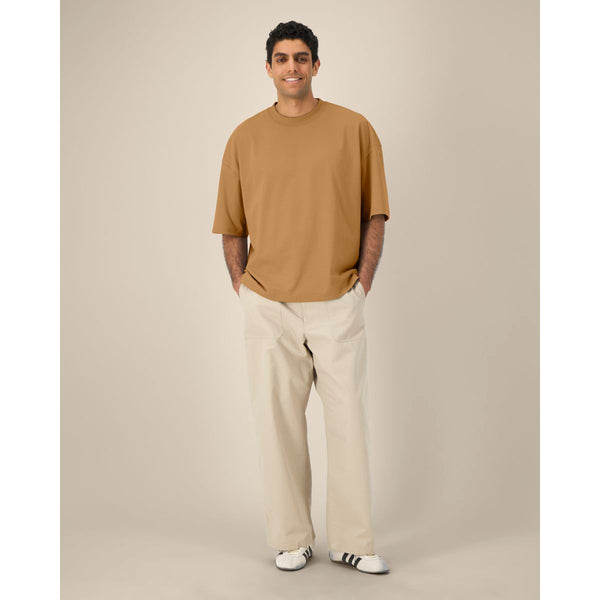 T Shirt Unisex Boxy In Cotone Riciclato Hypster beige / XXS - personalizzabile con logo