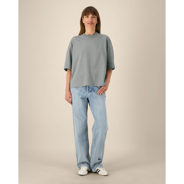 T Shirt Unisex Boxy In Cotone Riciclato Hypster - personalizzabile con logo