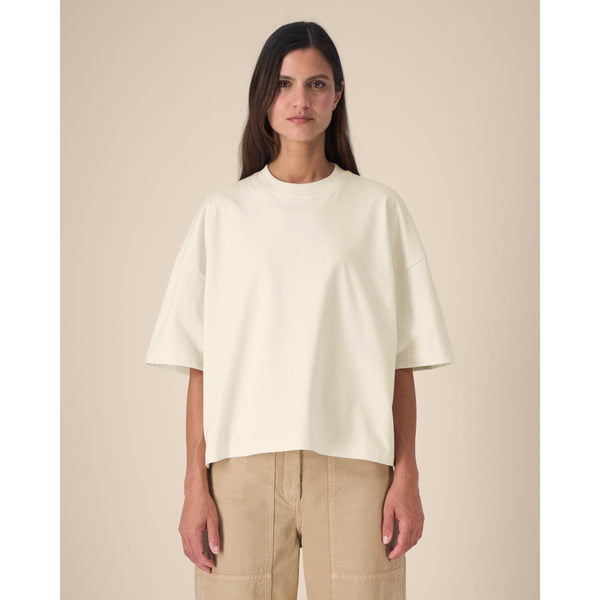T Shirt Unisex Boxy In Cotone Riciclato Hypster - personalizzabile con logo