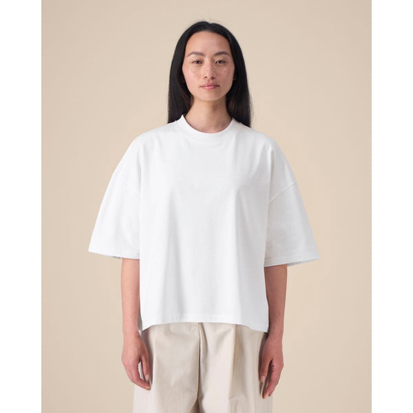 T Shirt Unisex Boxy In Cotone Riciclato Hypster - personalizzabile con logo