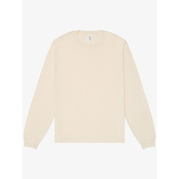 T-shirt Unisex Heavy Boxy Long Sleeve beige / XS - personalizzabile con logo