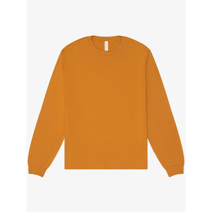 T-shirt Unisex Heavy Boxy Long Sleeve marrone / XS - personalizzabile con logo