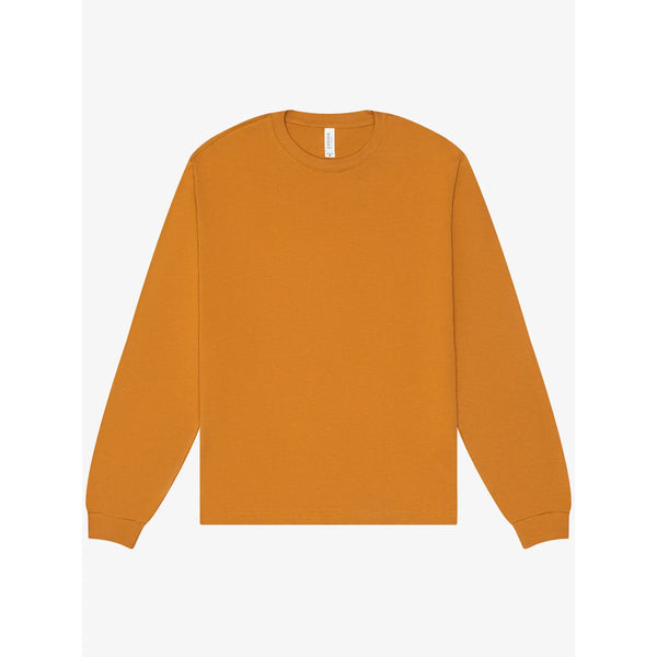 T-shirt Unisex Heavy Boxy Long Sleeve marrone / XS - personalizzabile con logo