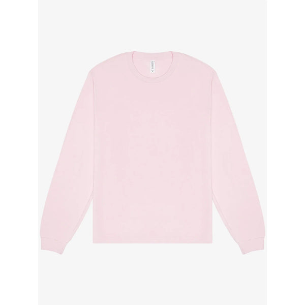 T-shirt Unisex Heavy Boxy Long Sleeve rosa / XS - personalizzabile con logo