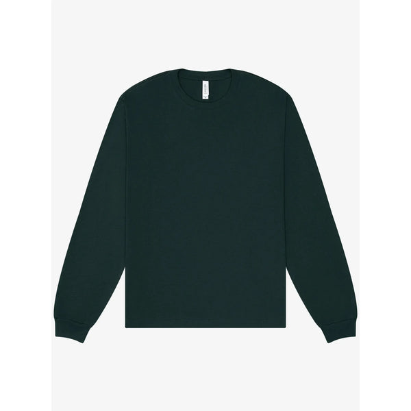 T-shirt Unisex Heavy Boxy Long Sleeve verde / XS - personalizzabile con logo