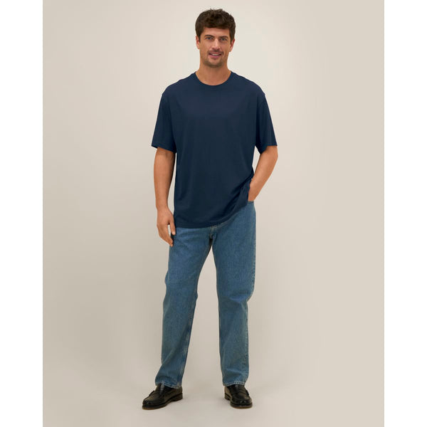 T Shirt Unisex In Cotone Tencel™ Modal Blaker blu navy / XXS - personalizzabile con logo