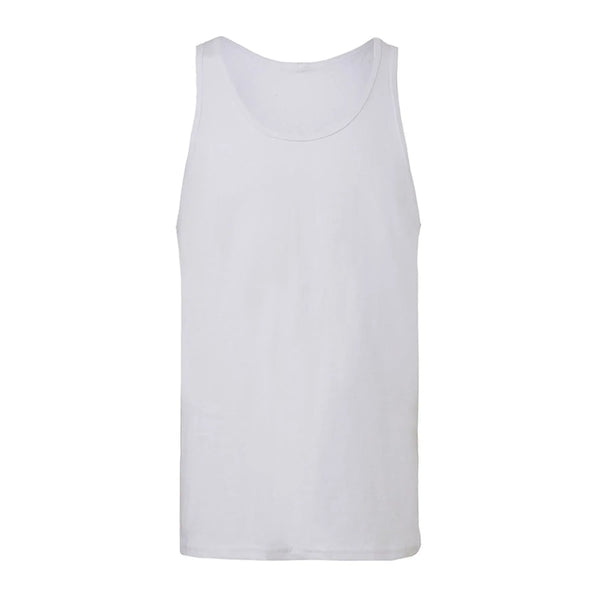 T-shirt Unisex Jersey Tank bianco / S - personalizzabile con logo