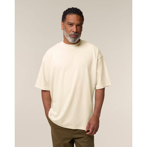 T Shirt Unisex Oversized A Collo Alto Blaster 2.0 beige / XXS - personalizzabile con logo