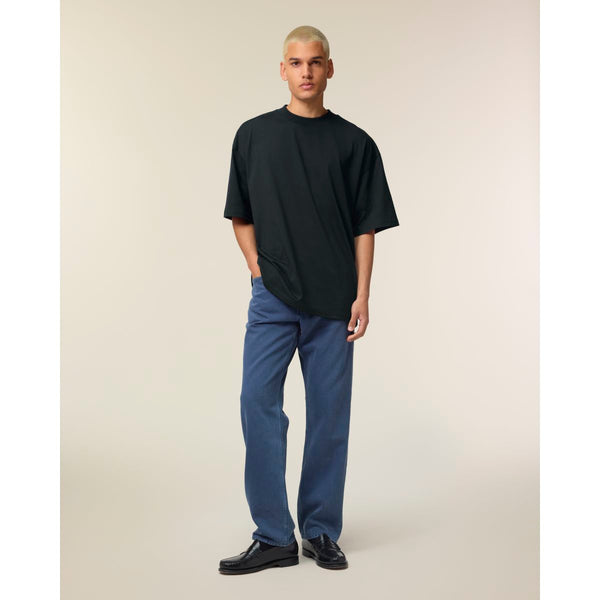 T Shirt Unisex Oversized A Collo Alto Blaster 2.0 nero / XXS - personalizzabile con logo