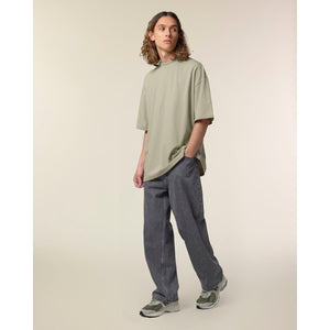 T Shirt Unisex Oversized A Collo Alto Blaster 2.0 stone / XXS - personalizzabile con logo