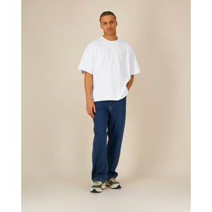 T Shirt Unisex Pesante Boxy Asher bianco / XXS - personalizzabile con logo