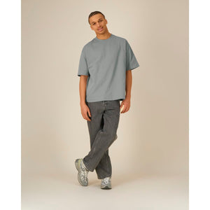T Shirt Unisex Pesante Boxy Asher misty grey / XXS - personalizzabile con logo