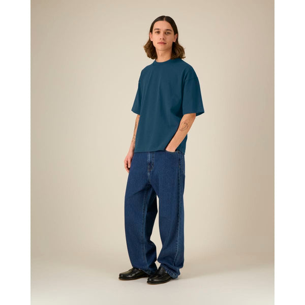 T Shirt Unisex Pesante Boxy Asher verde / XXS - personalizzabile con logo