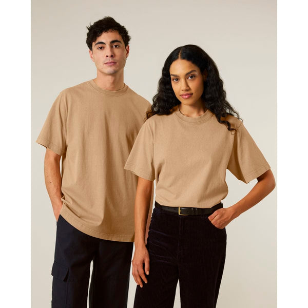 T Shirt Unisex Pesante Garment Dyed Freestyler Vintage - personalizzabile con logo