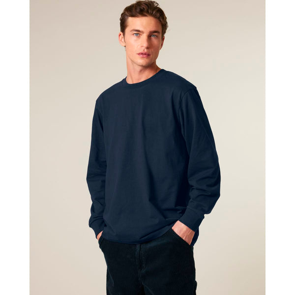 T Shirt Unisex Pesante Manica Lunga Freestyler Long Sleeve blu navy / XXS - personalizzabile con logo