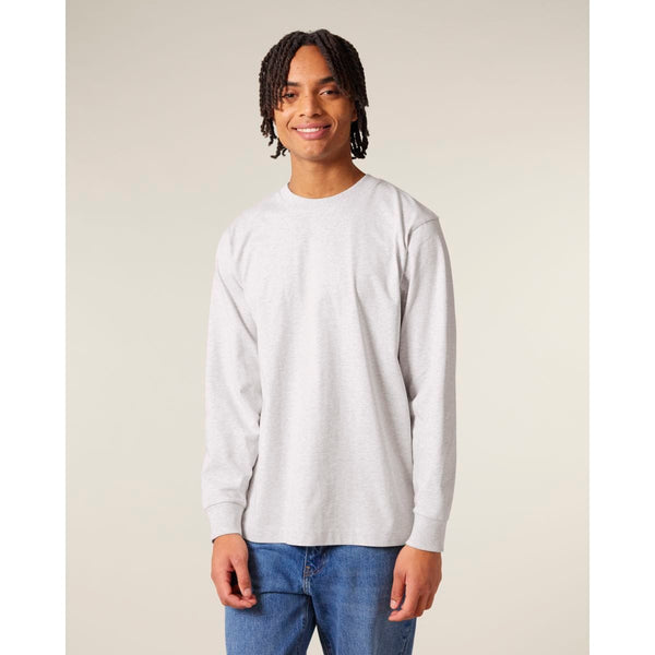 T Shirt Unisex Pesante Manica Lunga Freestyler Long Sleeve cool heather grey / XXS - personalizzabile con logo