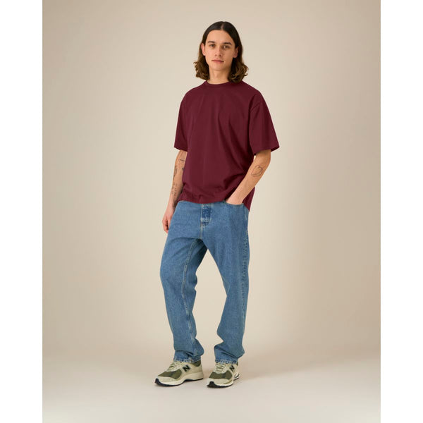 T Shirt Unisex Relaxed Breezer bordeaux / XXS - personalizzabile con logo