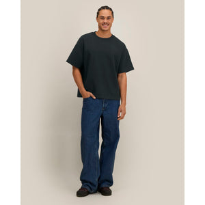 T Shirt Unisex Relaxed In Interlock Hazener nero / XXS - personalizzabile con logo