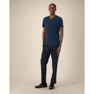 T-shirt uomo con scollo a V Stanley Presenter blu navy / S - personalizzabile con logo