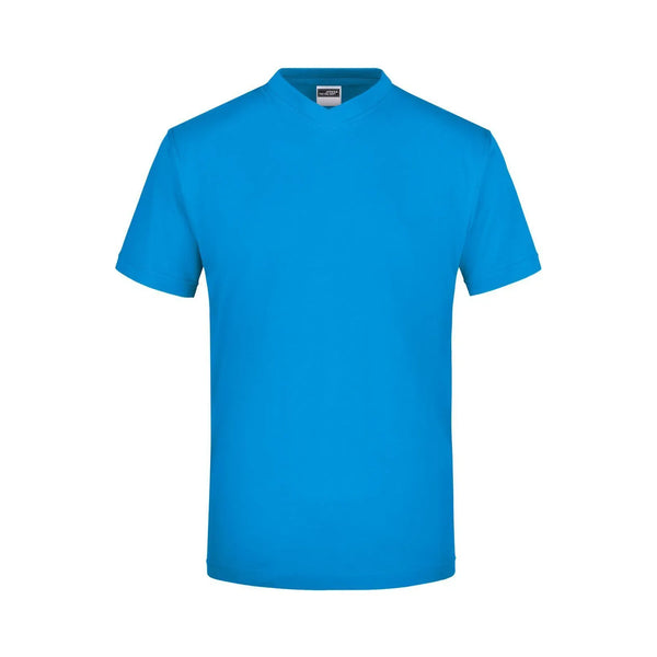 T-shirt V-t Medium azzurro / S - personalizzabile con logo