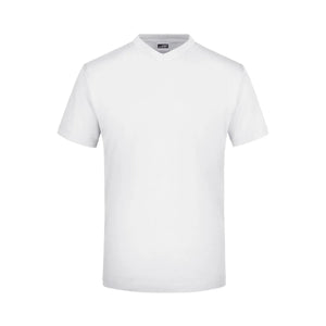 T-shirt V-t Medium bianco / S - personalizzabile con logo