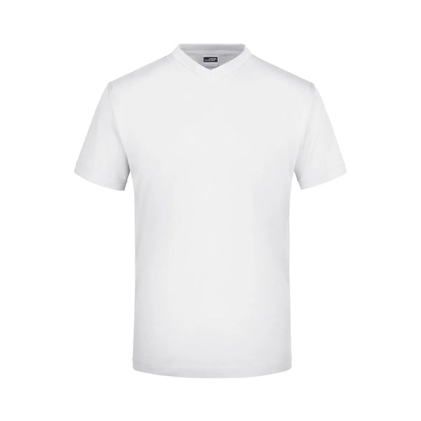 T-shirt V-t Medium bianco / S - personalizzabile con logo
