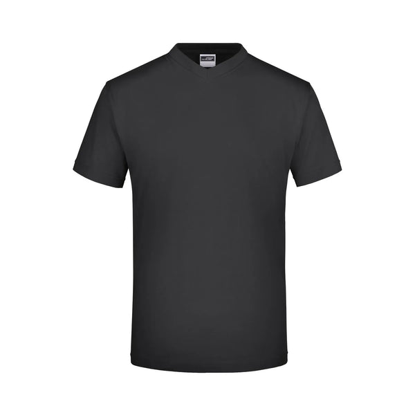 T-shirt V-t Medium nero / S - personalizzabile con logo