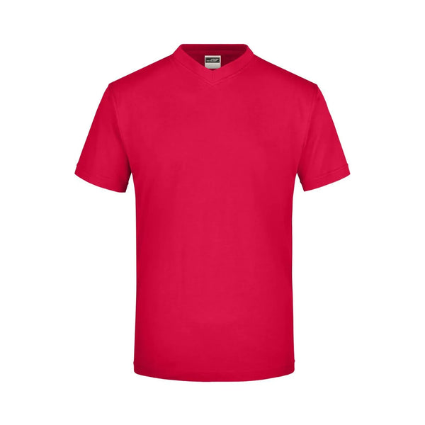 T-shirt V-t Medium rosso / S - personalizzabile con logo