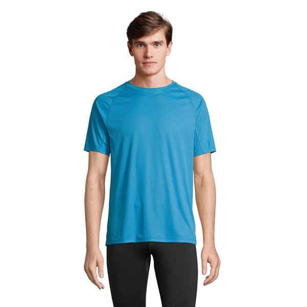 T-Shirt Vortex Raglan azzurro / XS - personalizzabile con logo