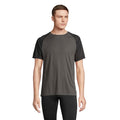 T-Shirt Vortex Raglan Black/Charcoal Grey / XS - personalizzabile con logo
