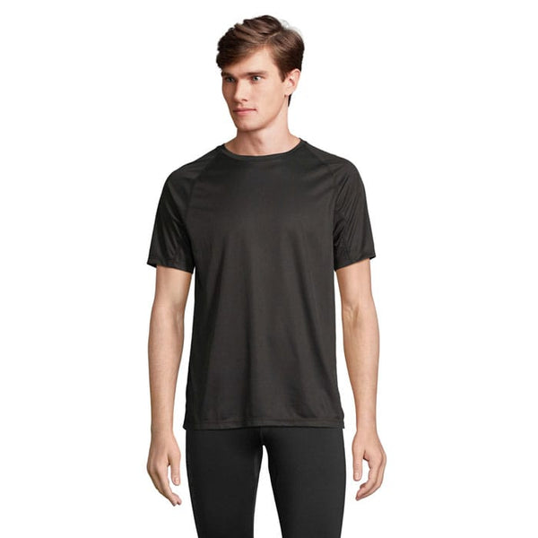 T-Shirt Vortex Raglan Nero / XS - personalizzabile con logo