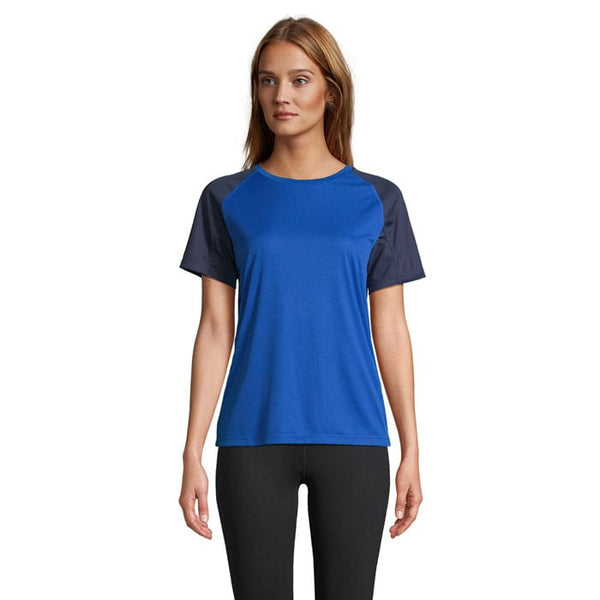 T-Shirt Vortex Women Raglan French Navy/Royal Blue / XS - personalizzabile con logo