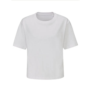 T-shirt Women' Cropped Heavy T bianco / S - personalizzabile con logo