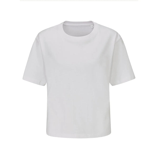 T-shirt Women' Cropped Heavy T bianco / S - personalizzabile con logo