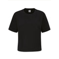 T-shirt Women' Cropped Heavy T nero / S - personalizzabile con logo