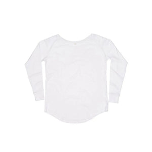 T-shirt Women' Loose Fit Long Sleeve T bianco / S - personalizzabile con logo