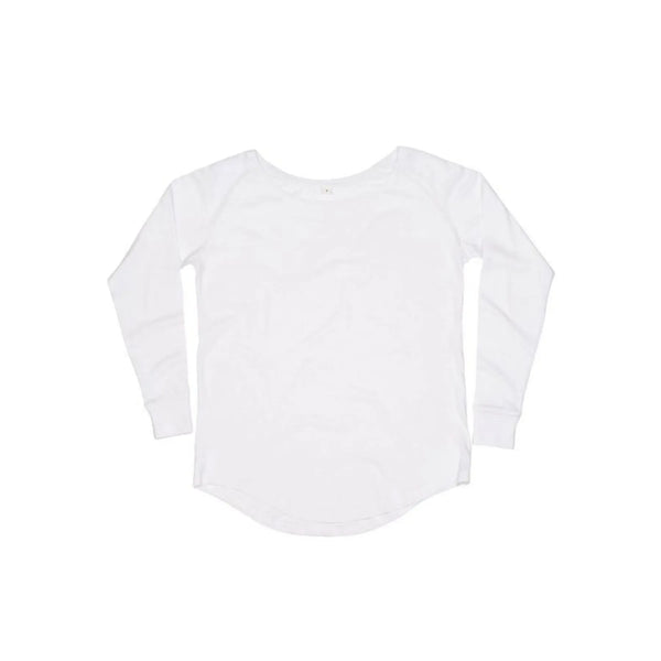 T-shirt Women' Loose Fit Long Sleeve T bianco / S - personalizzabile con logo