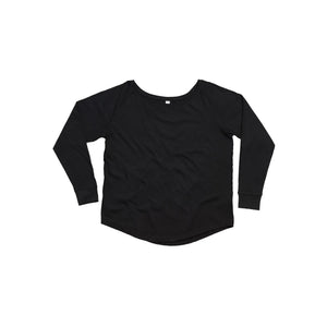 T-shirt Women' Loose Fit Long Sleeve T nero / S - personalizzabile con logo