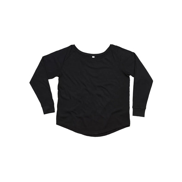 T-shirt Women' Loose Fit Long Sleeve T nero / S - personalizzabile con logo
