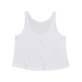 T-shirt Women'' Organic Crop Vest bianco / S - personalizzabile con logo
