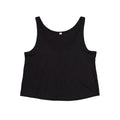 T-shirt Women'' Organic Crop Vest nero / S - personalizzabile con logo