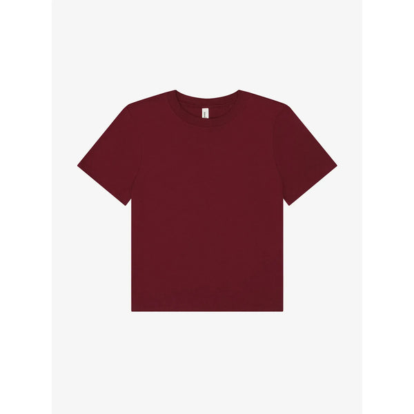 T-shirt Women's Heavy Boxy Maroon / XS - personalizzabile con logo