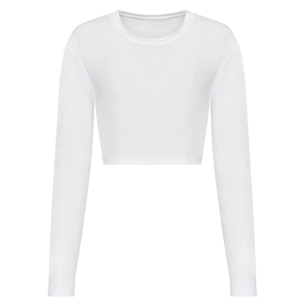 T-shirt Women's Long Sleeved Cropped T bianco / XS - personalizzabile con logo