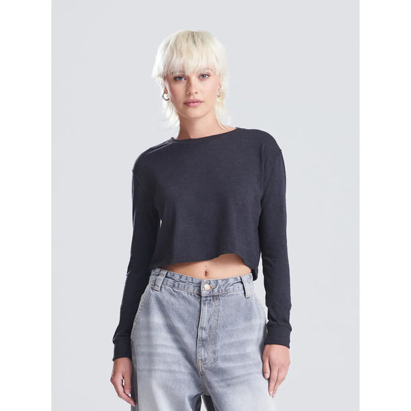 T-shirt Women's Long Sleeved Cropped T - personalizzabile con logo